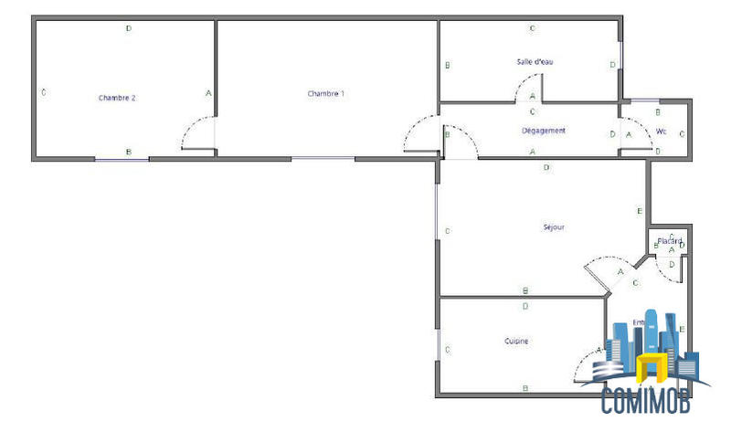 Appartement - 60 m² - 3 pièces