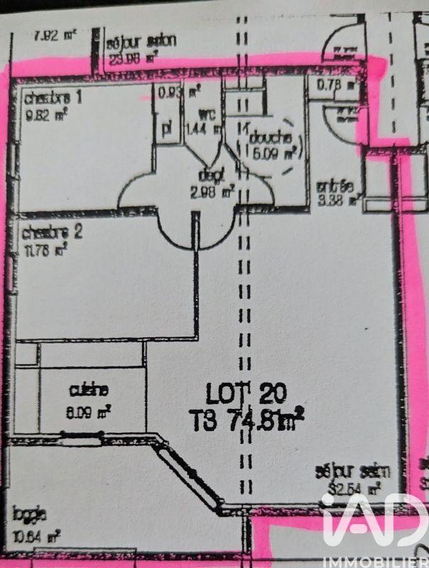 Appartement - 75 m² - 3 pièces