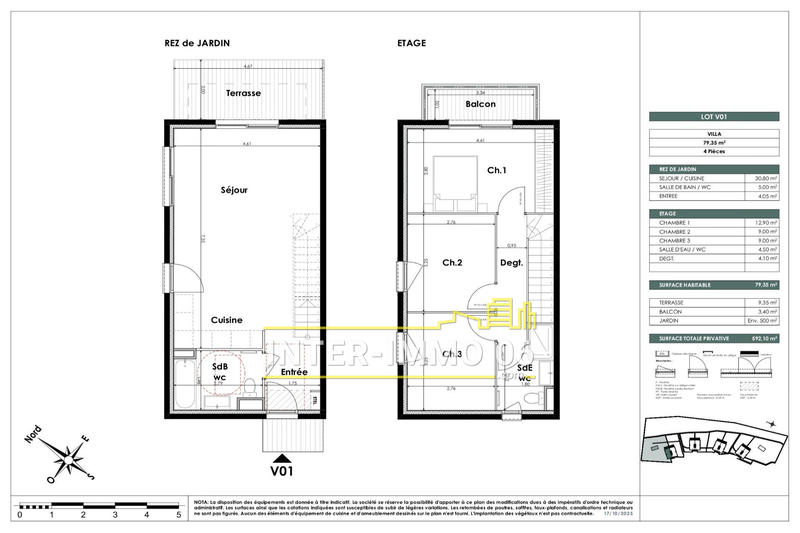 Villa - 80 m² - 4 pièces