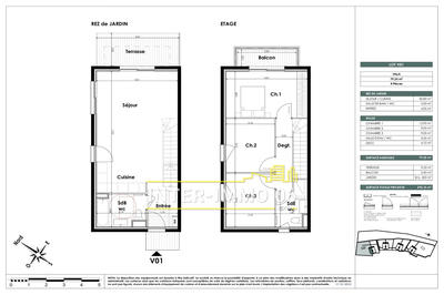 Villa - 80 m² - 4 pièces