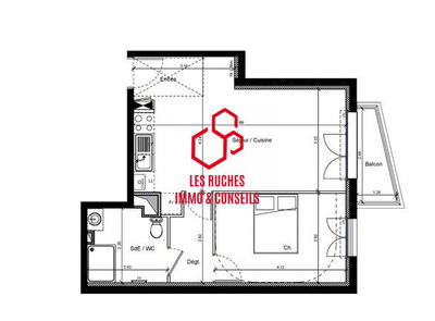 Appartement - 46 m² - 2 pièces