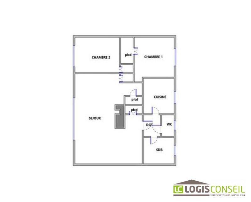 Appartement - 55 m² - 3 pièces