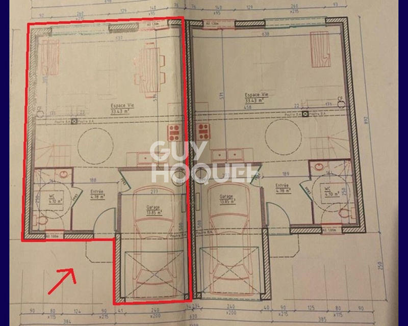 Maison - 90 m² - 5 pièces