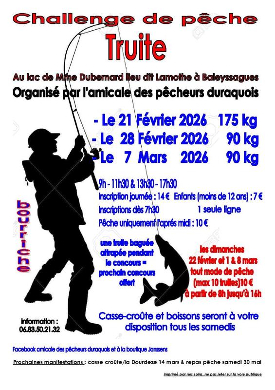 Challenge de pêche à la truite