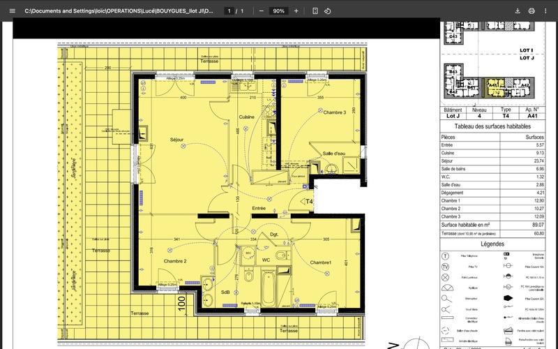 Appartement - 89 m² - 4 pièces
