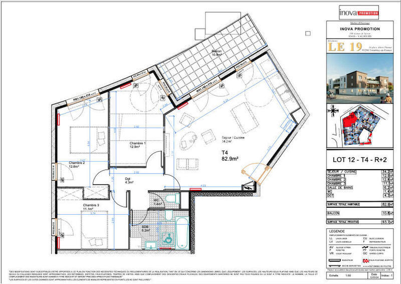 Appartement - 81 m² - 4 pièces