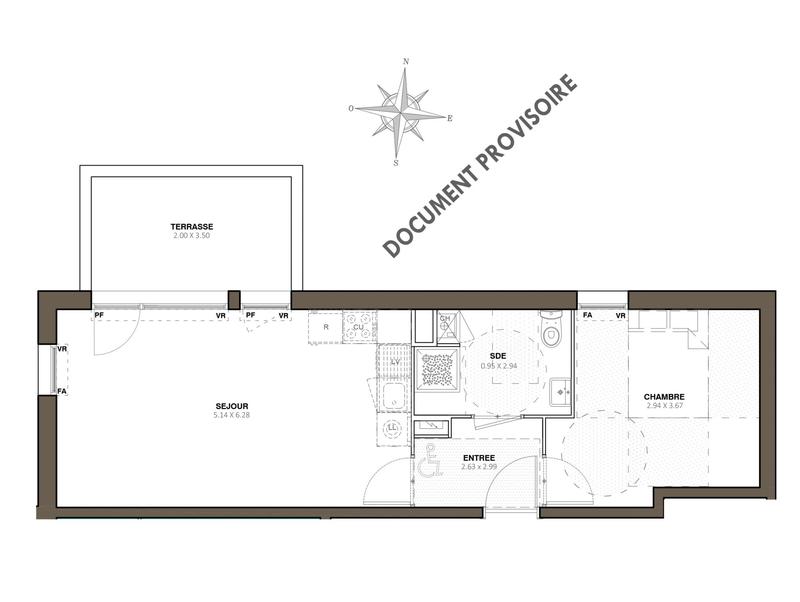 Appartement - 41 m² - 2 pièces