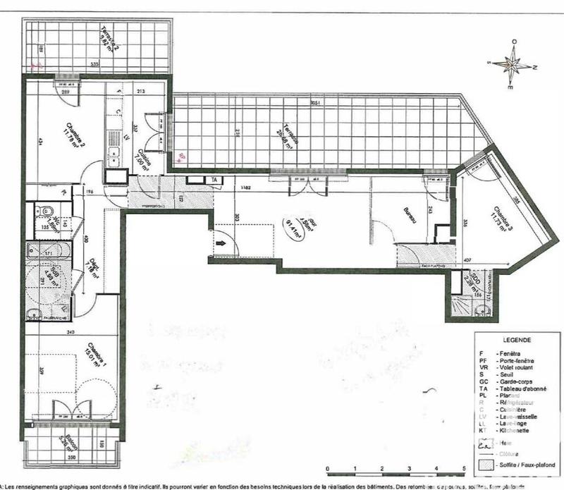 Appartement - 100 m² - 5 pièces
