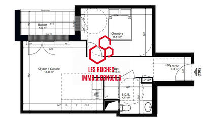 Appartement - 42 m² - 2 pièces