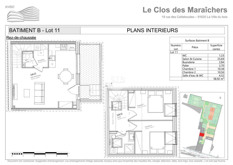 Maison - 59 m² - 3 pièces