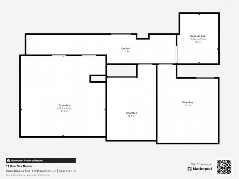 Appartement - 63 m² - 3 pièces