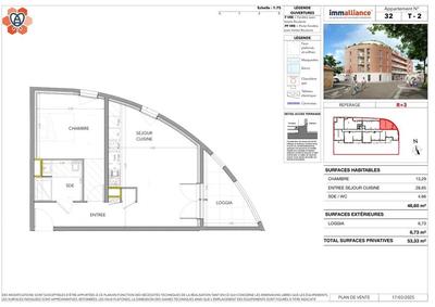 Appartement - 46 m² - 2 pièces