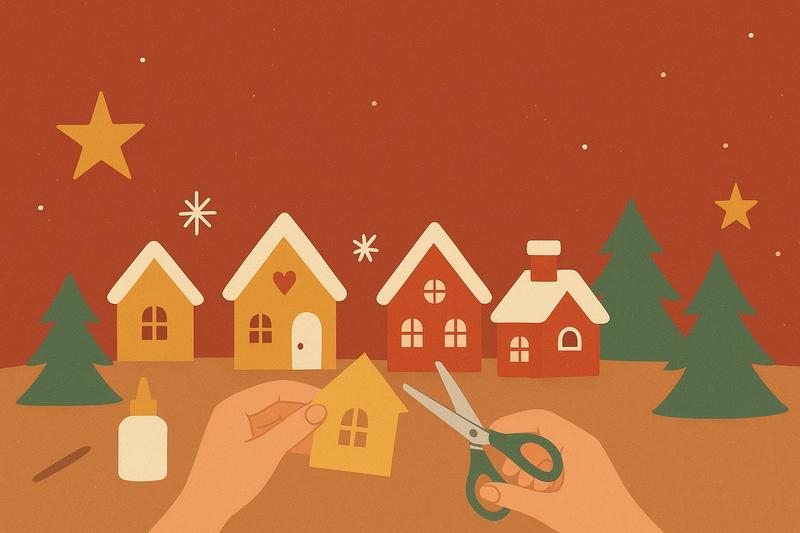 Atelier Mon village de Noël en papier