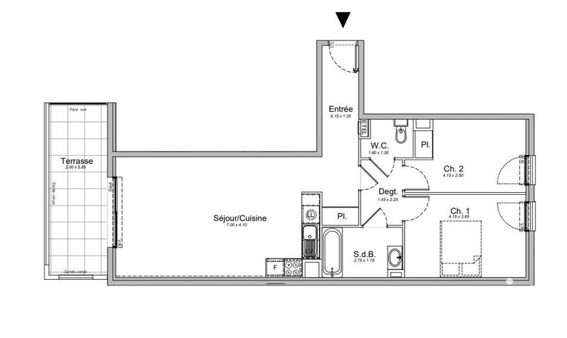 Appartement - 67 m² - 3 pièces