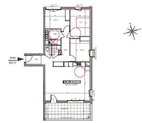 Appartement - 83 m² - 4 pièces