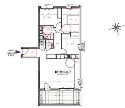 Appartement - 83 m² - 4 pièces