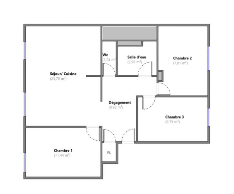 Appartement - 66 m² - 4 pièces