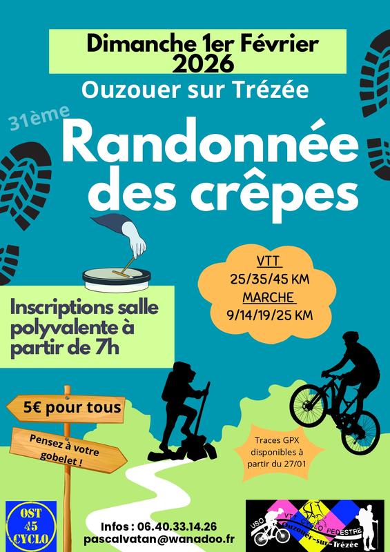 Randonnée des crêpes (Vtt et marche à pied)