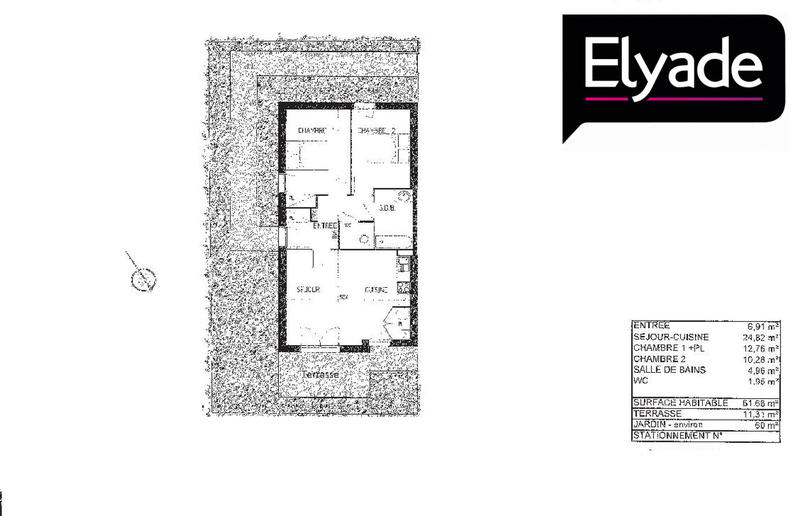 Maison - 61 m² - 3 pièces