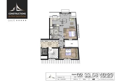 Appartement - 58 m² - 3 pièces