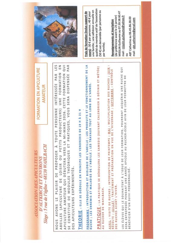 Formation en apiculture amateur