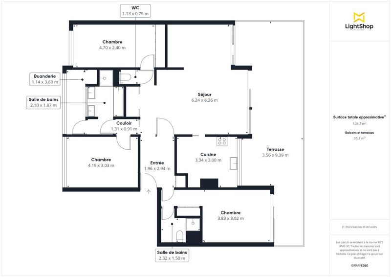 Appartement - 106 m² - 5 pièces