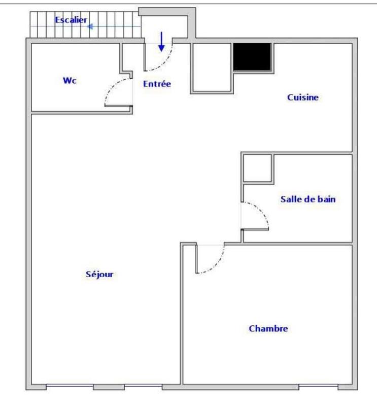 Appartement - 43 m² - 2 pièces