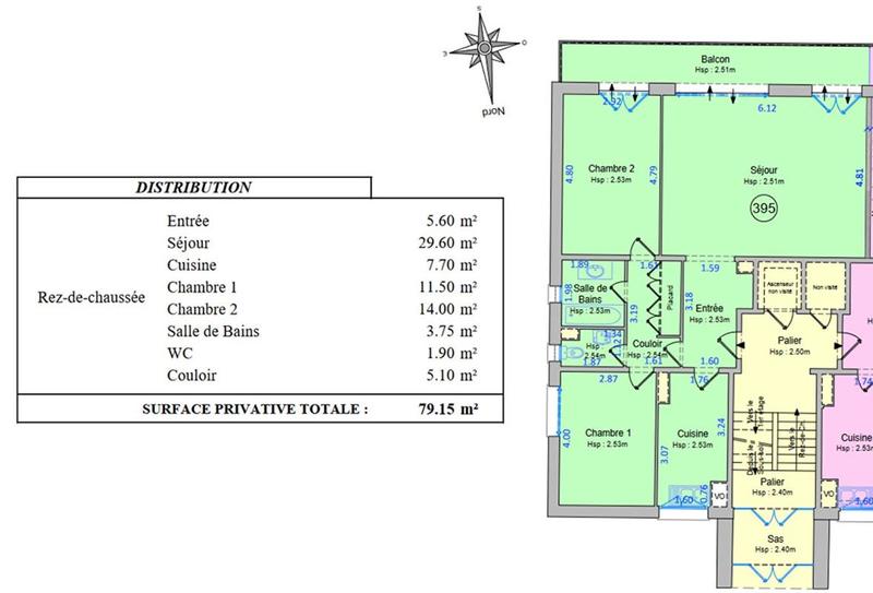 Appartement - 79 m² - 4 pièces