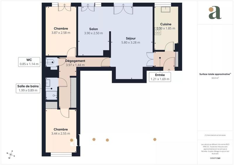 Appartement - 67 m² - 4 pièces