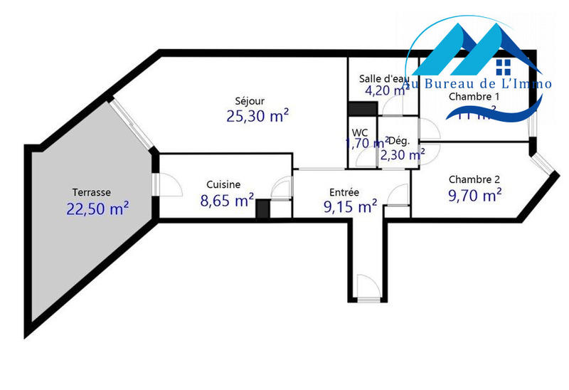 Appartement - 73 m² - 3 pièces