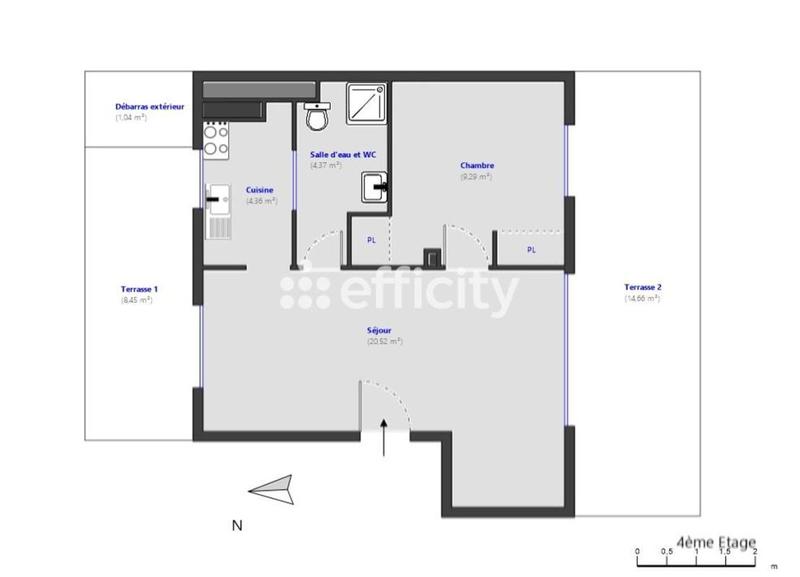 Appartement - 40 m² - 2 pièces