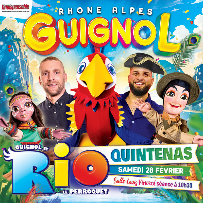 Guignol et Rio le majestueux perroquet