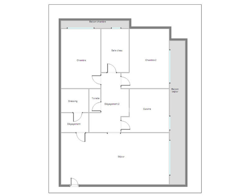 Appartement - 70 m² - 3 pièces