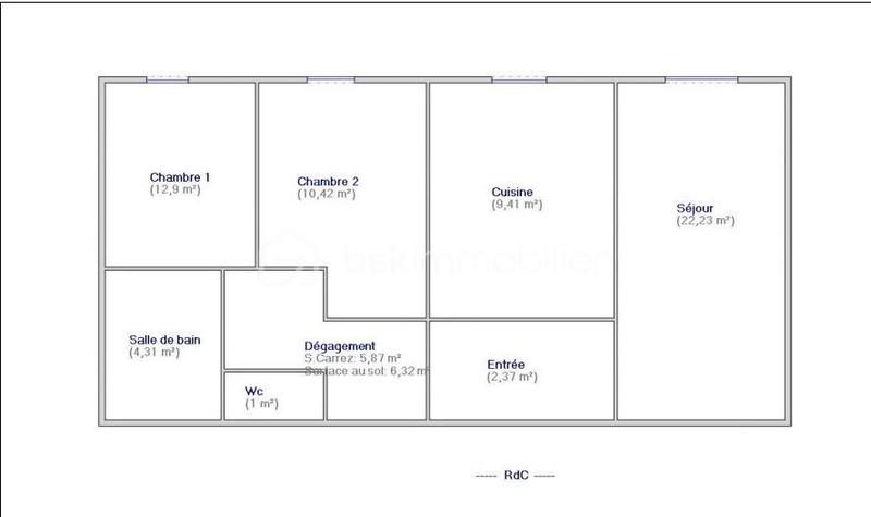 Appartement - 69 m² - 3 pièces
