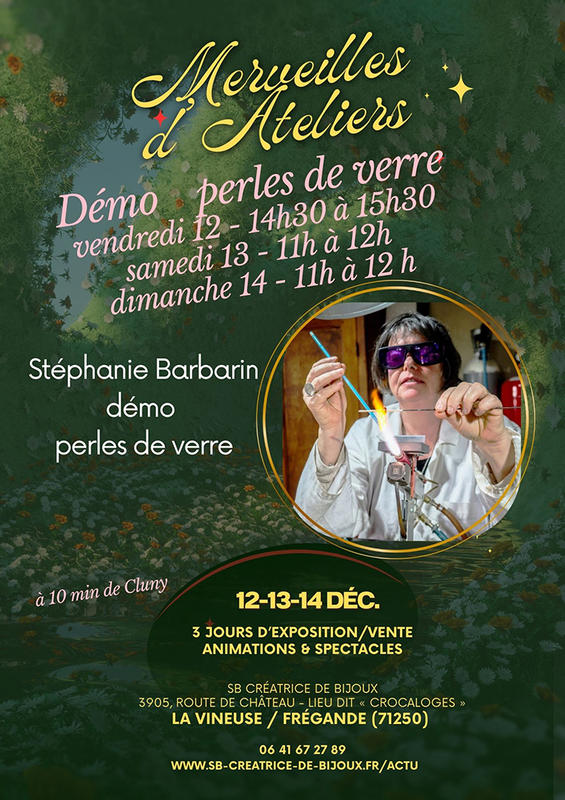 Démonstration de fabrication de perles de verre au chalumeau