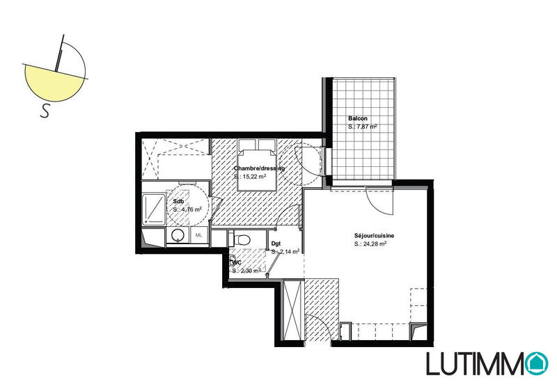 Appartement - 49 m² - 2 pièces