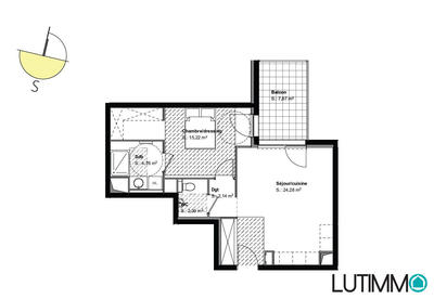 Appartement - 49 m² - 2 pièces