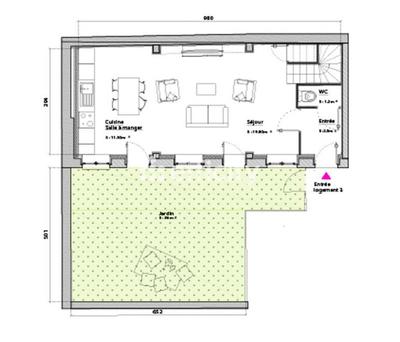 Appartement - 71 m² - 3 pièces