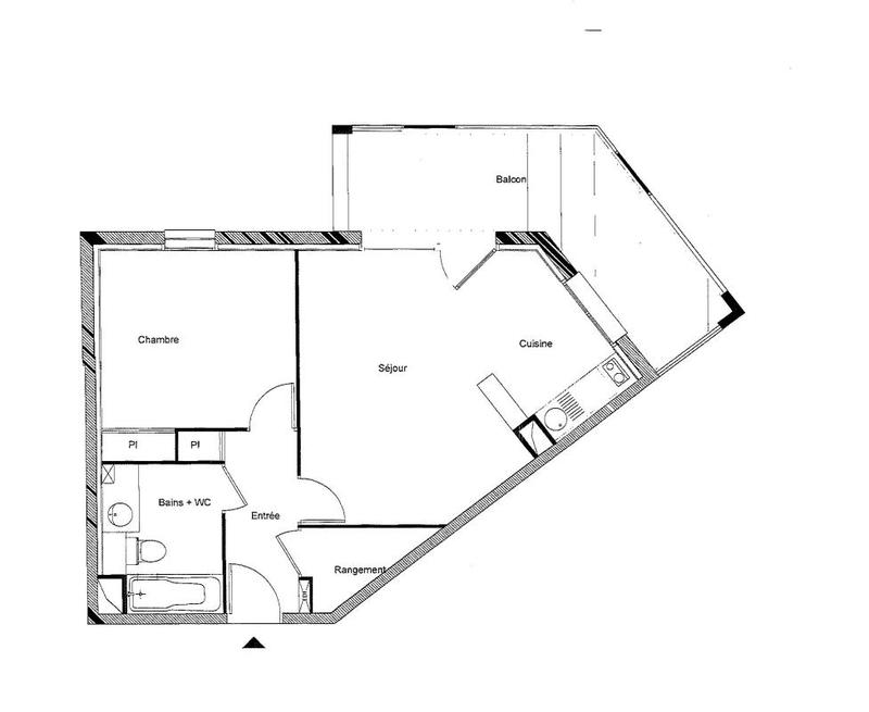 Appartement - 47 m² - 2 pièces