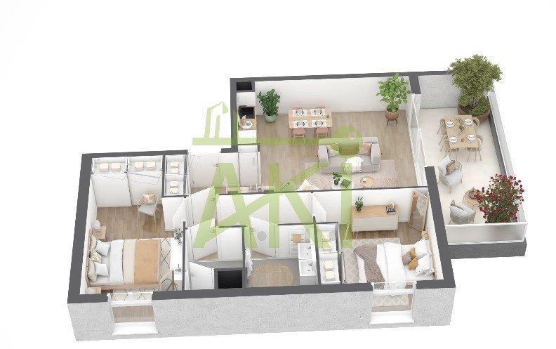 Appartement - 68 m² - 3 pièces