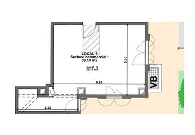 Local commercial - 39 m² - 1 pièce