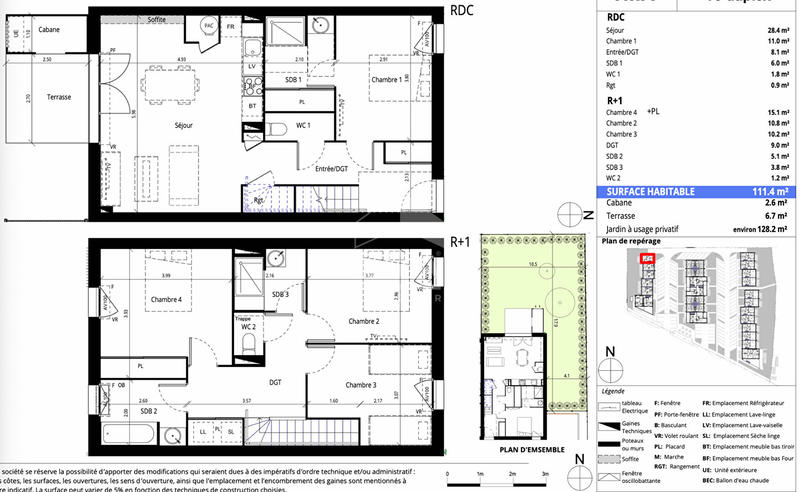 Maison - 111 m² - 5 pièces