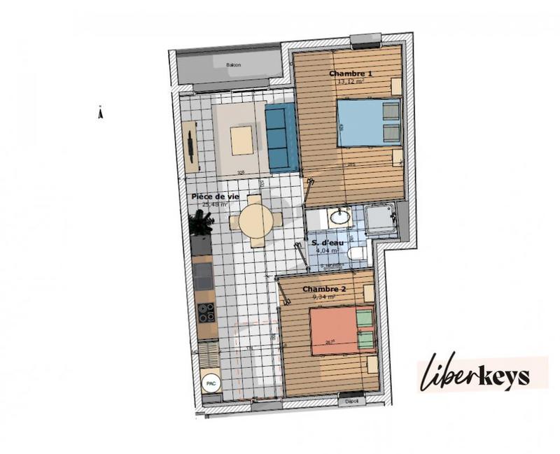 Appartement - 53 m² - 3 pièces