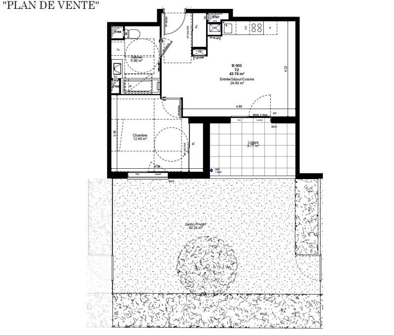 Appartement - 42 m² - 2 pièces