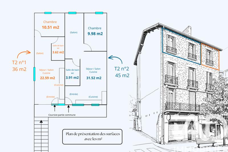 Appartement - 81 m² - 4 pièces