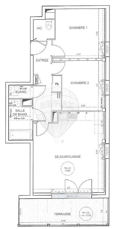 Appartement - 62 m² - 3 pièces