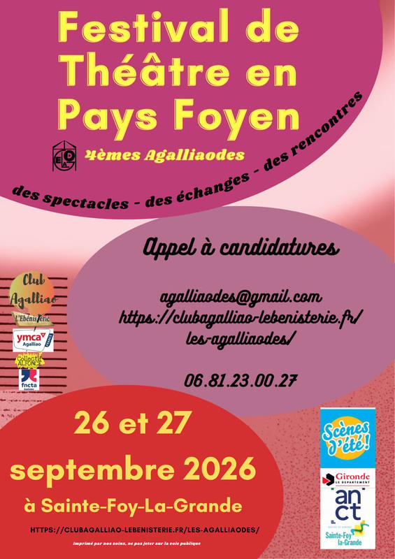 Appel à candidatures Festival de théâtre en Pays Foyen