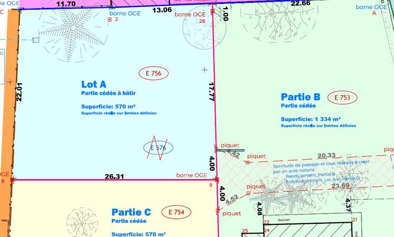 Terrain constructible - 570 m²