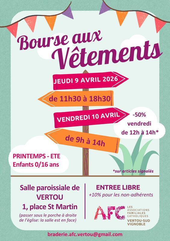 Bourse aux vêtements printemps-été enfants 0/16 ans