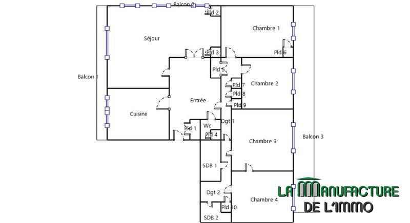 Appartement - 144 m² - 5 pièces